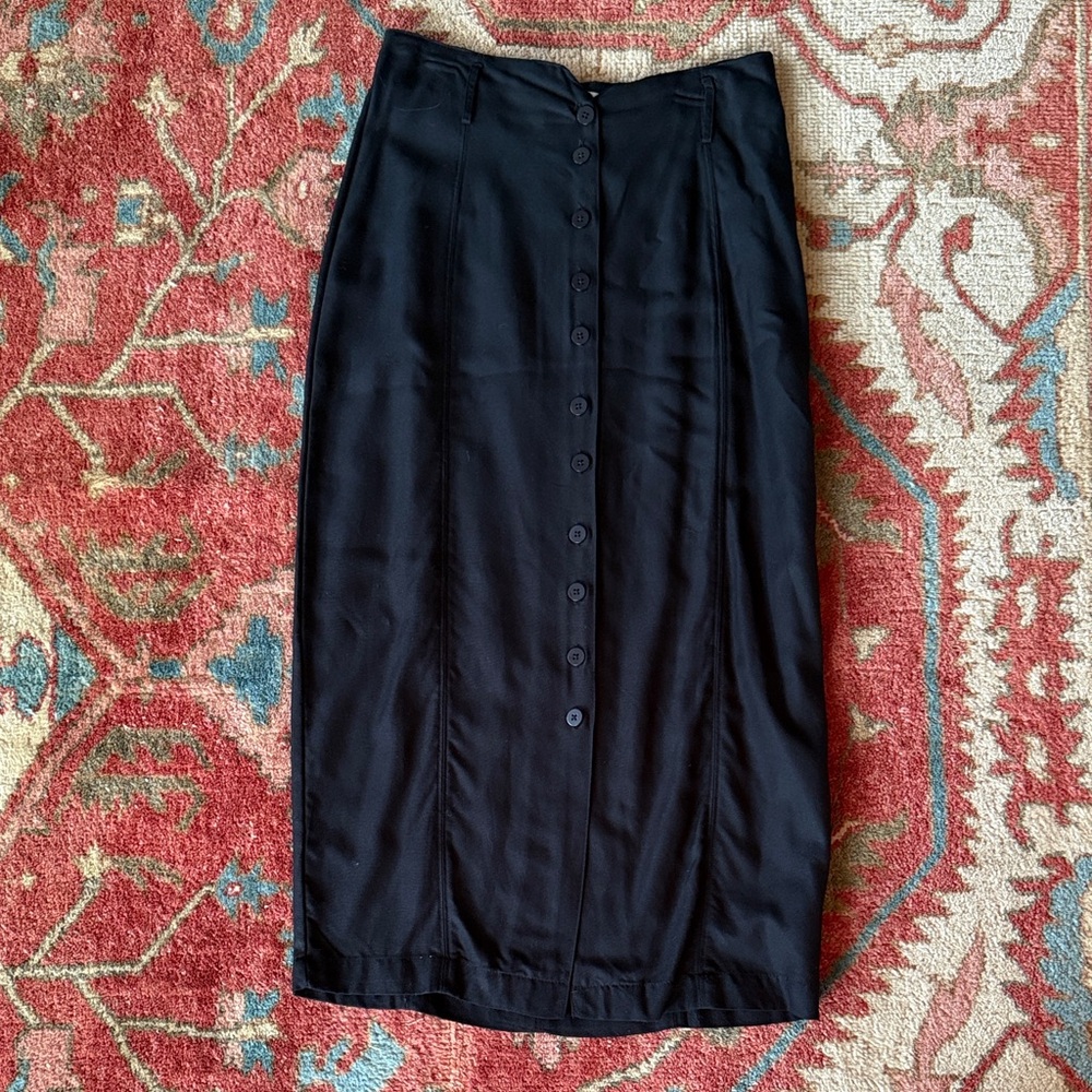 Urban Outfitters Black Button-Front Pencil Skirt